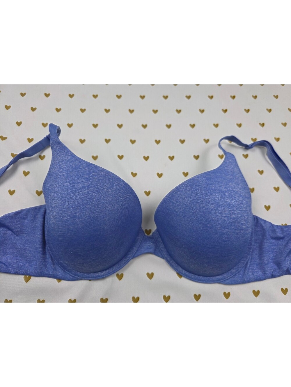 Victorias Secret Blue Padded Perfect coverage Bra 34D